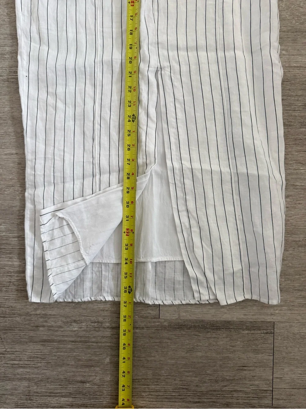 DISSH White Stripe Linen Vest & Midi Maxi Skirt 2 Piece Set Size 4 small